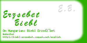 erzsebet biebl business card